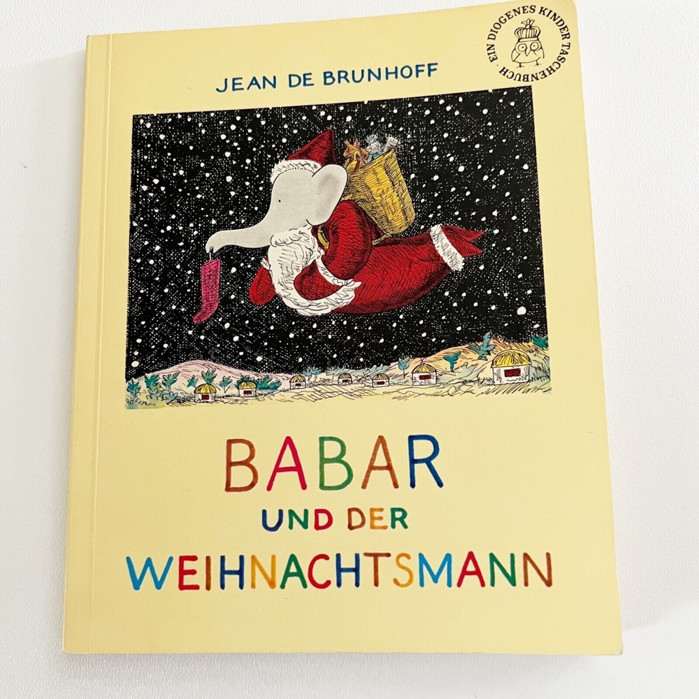Jean de Brunhoff Babar and Santa Claus,  German Language EX Copy